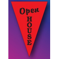 60' Stock Digitally Printed Message Pennant String- Open House
